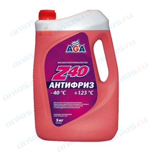 Антифриз AGA красный -40/+123 готовый 5 л AGA002Z